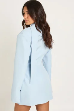 Robe Blazer Cintrée Avec Détail Foulard Et Épaulettes