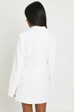 boohoo Robe Blazer Cintrée Avec Épaulettes Structurées Et Fermeture À Crochets<Femme Tailleurs|Robes À Manches Longues