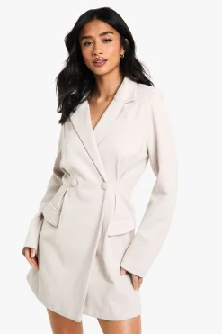 Robe Blazer Cintrée à Chevrons pour Petites