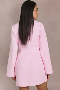 Robe Blazer Cintrée À Détail Boucle Et Ceinture À Nouer