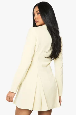 boohoo Robe blazer cintrée à détails crochets et œillets<Femme Tailleurs|Robes À Manches Longues