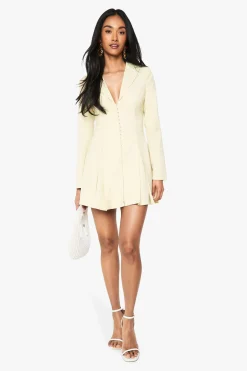 boohoo Robe blazer cintrée à détails crochets et œillets<Femme Tailleurs|Robes À Manches Longues