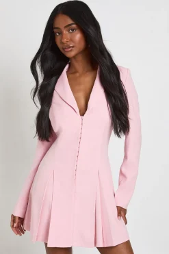boohoo Robe Blazer Cintrée À La Taille Avec Agrafes Et Œillets<Femme Tailleurs|Robes À Manches Longues