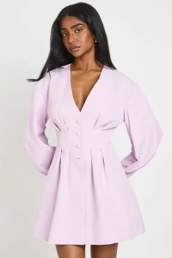 Robe Blazer Cintrée À La Taille Avec Boutonnage