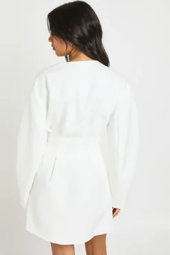 Robe Blazer Cintrée À La Taille Avec Boutonnage