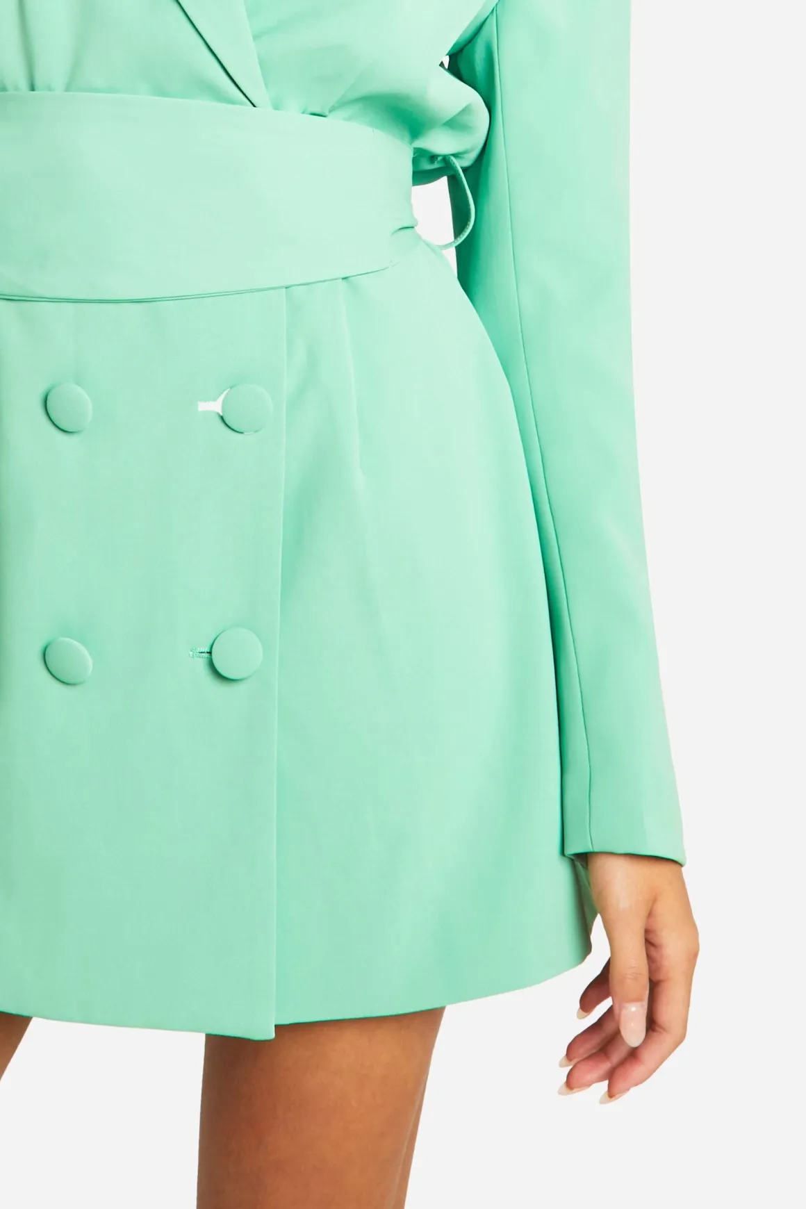 Robe blazer cintrée à nouer Obi