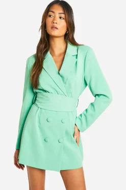 Robe blazer cintrée à nouer Obi