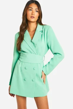 Robe blazer cintrée à nouer Obi