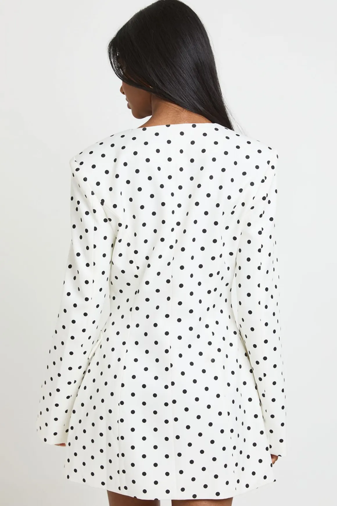 Robe Blazer Cintrée À Pois
