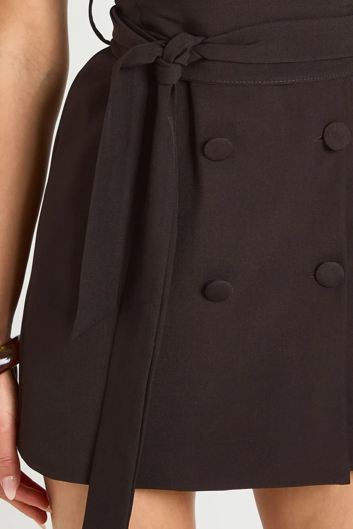 boohoo Robe Blazer Cintrée Sans Manches Avec Ceinture Obi Nouée À La Taille<Femme Tailleurs|Looks Chocolat