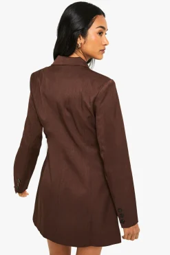 Robe blazer à coupe ajustée avec détail drapé