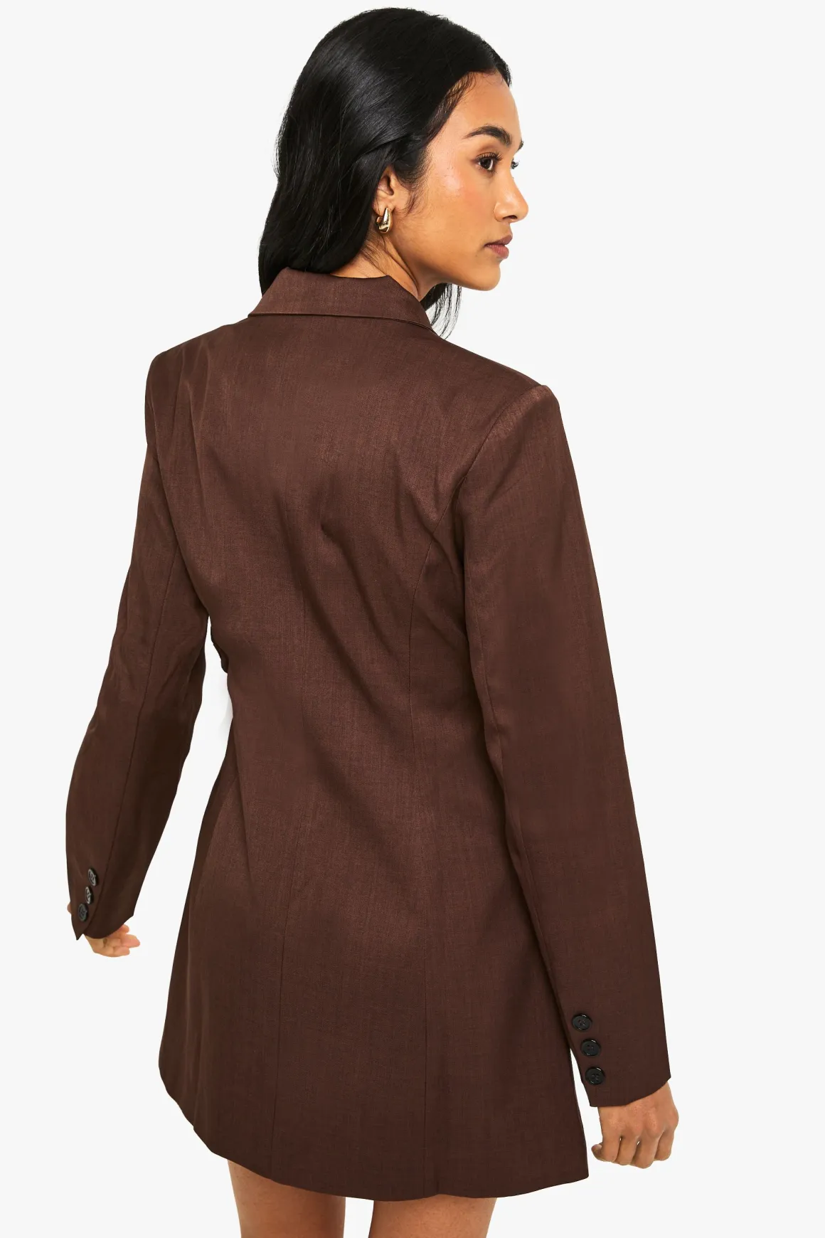 Robe blazer à coupe ajustée avec détail drapé