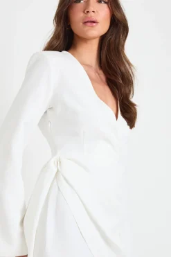 boohoo Robe Blazer Drapée Sans Col Avec Ceinture À Nouer<Femme Tailleurs|Robes Remise De Diplôme