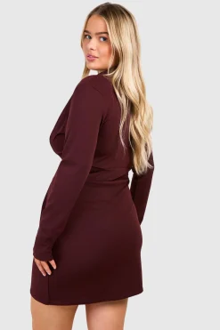 Robe Blazer à Détail Corset Plus