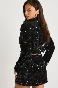 Robe blazer en dentelle de velours structurée Demask