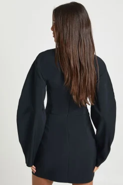 Robe Blazer 2 en 1 à Manches Bouffantes