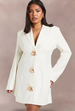 Robe Blazer Grande Taille Avec Détails De Finitions Dorées