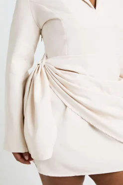 boohoo Robe Blazer Grande Taille À Drapé Frontal<Femme Tailleurs|Robes À Manches Longues