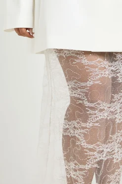 Robe Blazer Grande Taille à Ourlet en Dentelle