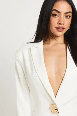 Robe Blazer À Gros Boutons Dorés