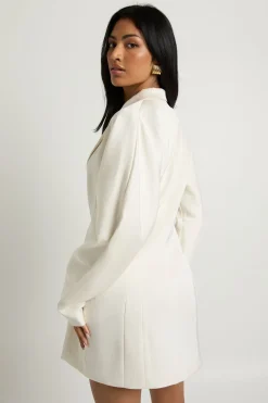 boohoo Robe blazer à manches barrell et taille cintrée<Femme Tailleurs|Robes À Manches Longues