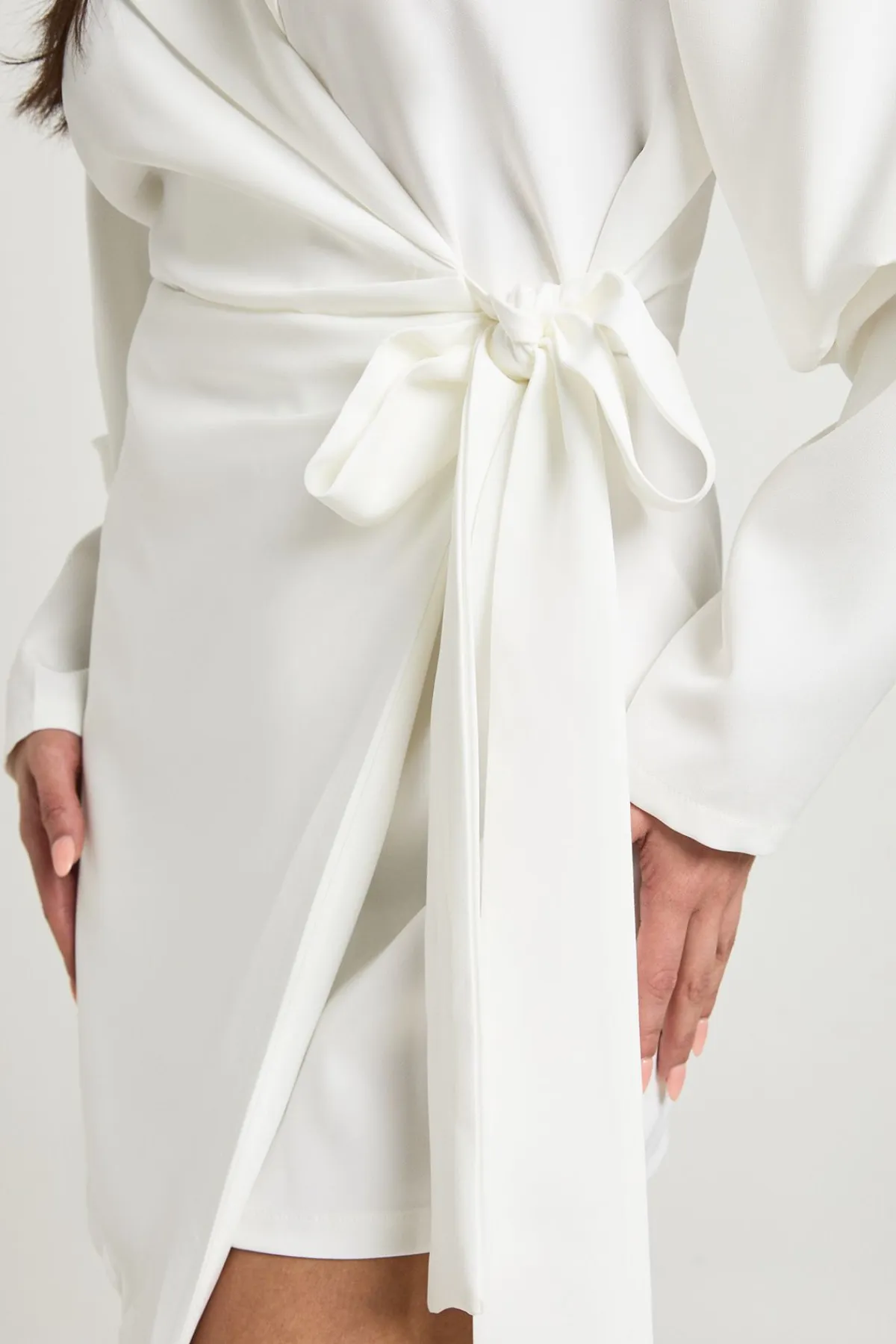 boohoo Robe Blazer À Manches Volumineuses Et Ceinture Nouée À La Taille<Femme Tailleurs|Robes À Manches Longues