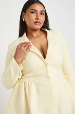 boohoo Robe Blazer Patineuse Grande Taille<Femme Tailleurs|Robes À Manches Longues