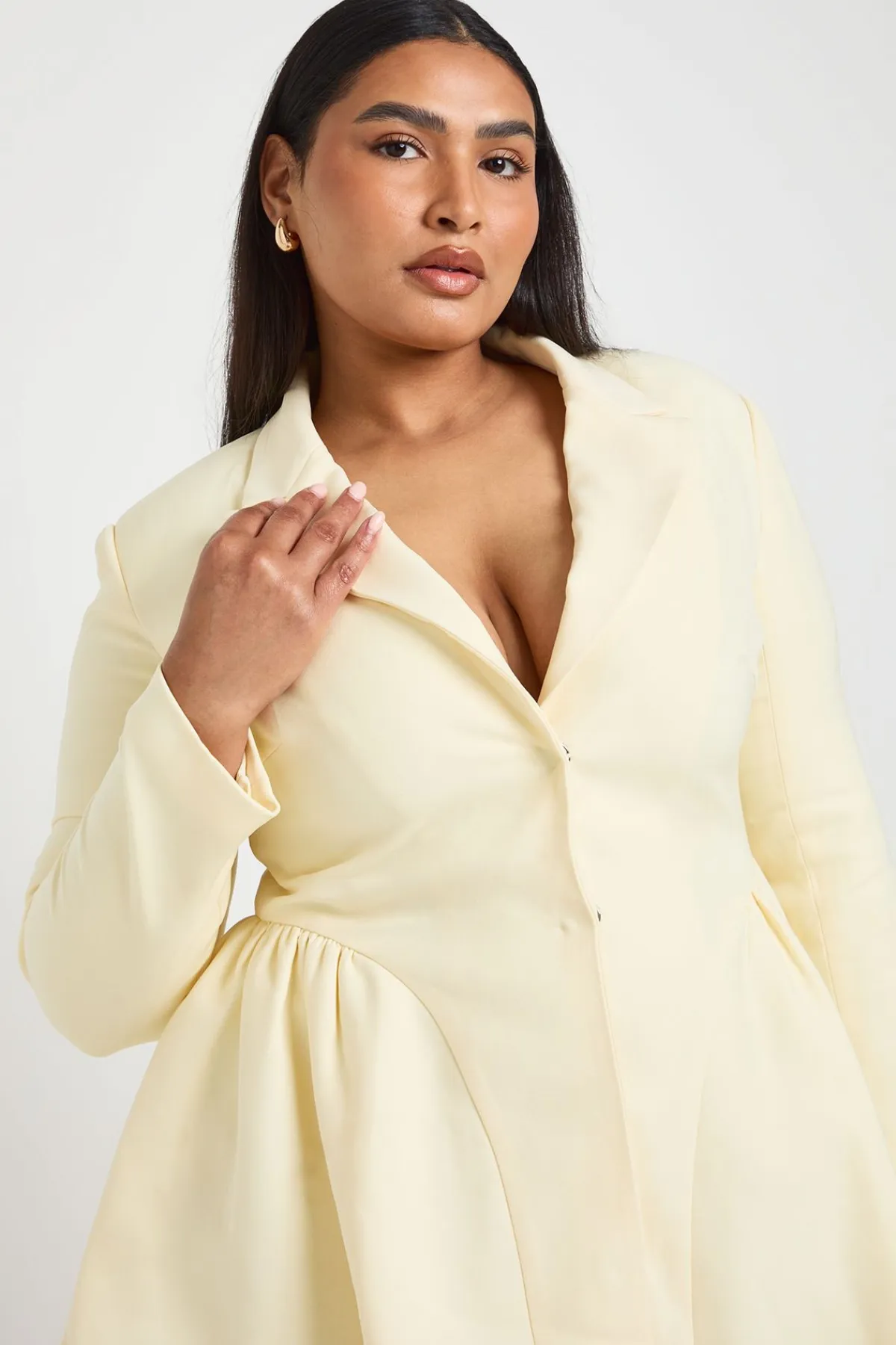 boohoo Robe Blazer Patineuse Grande Taille<Femme Tailleurs|Robes À Manches Longues