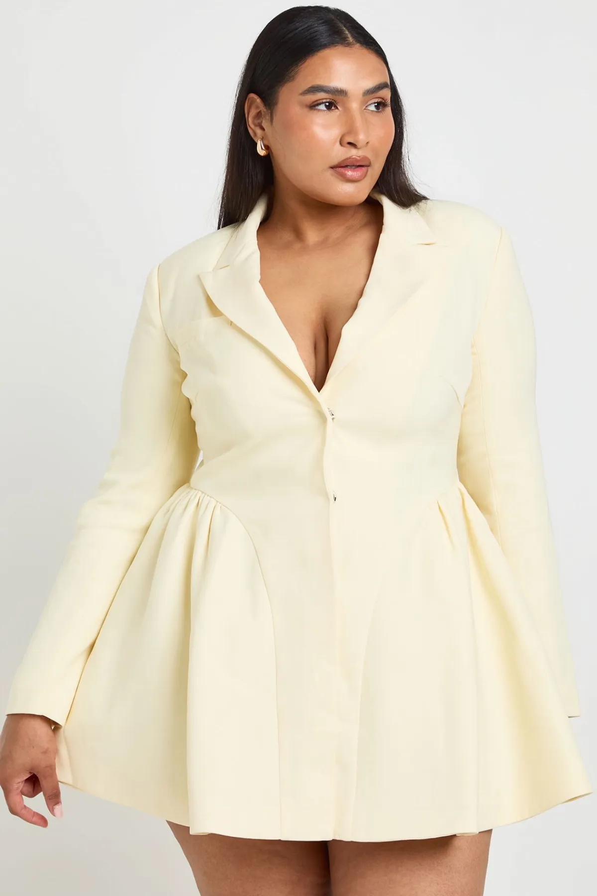 boohoo Robe Blazer Patineuse Grande Taille<Femme Tailleurs|Robes À Manches Longues