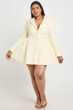 boohoo Robe Blazer Patineuse Grande Taille<Femme Tailleurs|Robes À Manches Longues