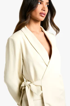 Robe Blazer Petite Taille Avec Lien Sur Le Côté