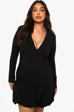 Robe blazer Plus à coupe boxy et ourlet bouffant