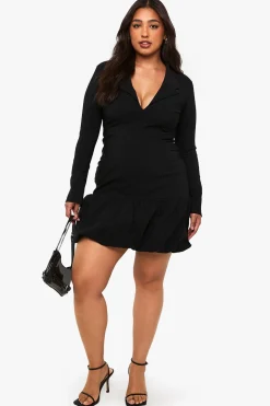 Robe blazer Plus à coupe boxy et ourlet bouffant