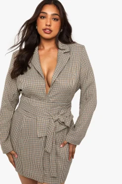 Robe blazer Plus Obi Check