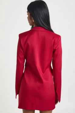 Robe Blazer Portefeuille avec Ceinture Nouée