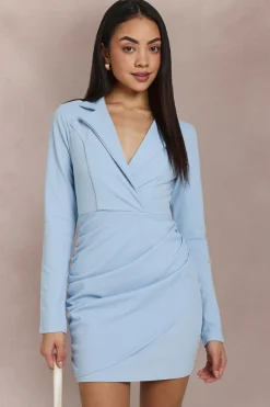 boohoo Robe Blazer Portefeuille À Manches Longues<Femme Tailleurs|Robes Mi-Longues