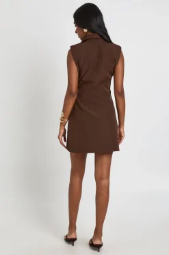 Robe Blazer Sans Manches Avec Épaulettes Et Détail Boucle