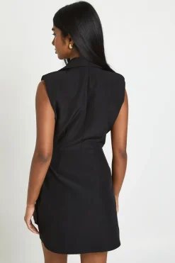 Robe Blazer Sans Manches À Épaulettes Avec Détail Boucle