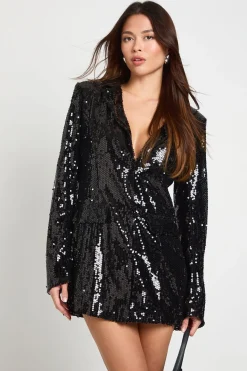 boohoo Robe blazer à sequins<Femme Tailleurs|Robes À Manches Longues