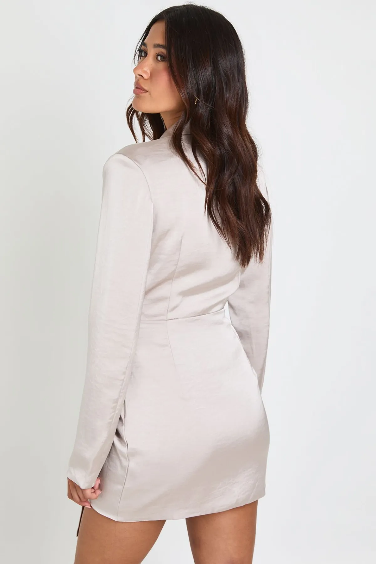 boohoo Robe Blazer Structurée Cache-cœur Ajustée<Femme Tailleurs|Robes À Manches Longues