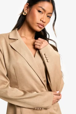 Robe blazer structurée oversize à enveloppement