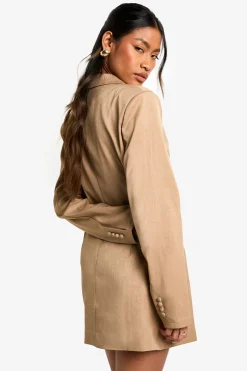 Robe blazer structurée oversize à enveloppement