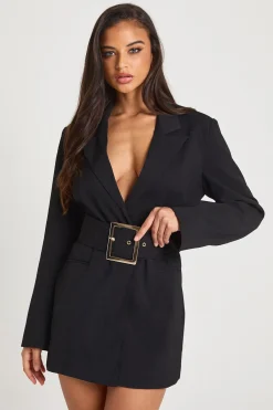 boohoo Robe blazer surdimensionnée à boucle ajustée<Femme Tailleurs|Robes À Manches Longues