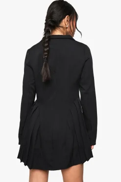 Robe blazer à volants volume