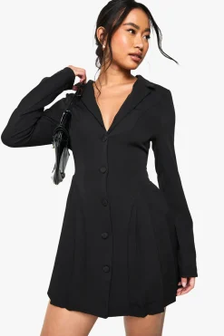 Robe blazer à volants volume