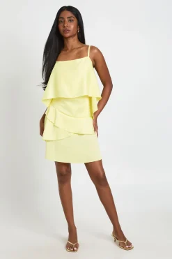 Robe Caraco À Double Épaisseur En Satin Texturé