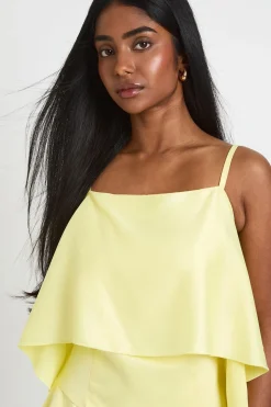 Robe Caraco À Double Épaisseur En Satin Texturé