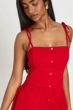 boohoo Robe Caraco En Bengaline Boutonnée Sur Le Devant<Femme Toutes Les Robes|Robes