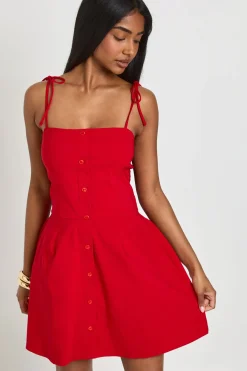 boohoo Robe Caraco En Bengaline Boutonnée Sur Le Devant<Femme Toutes Les Robes|Robes
