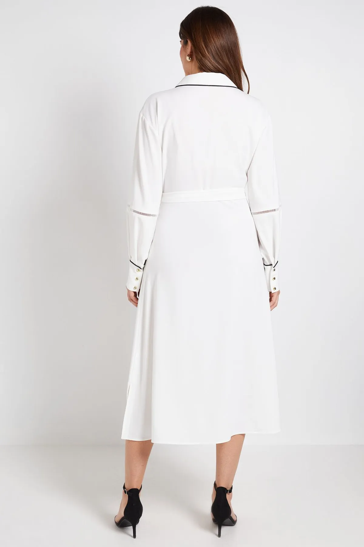 Wallis Robe Chemise Avec Finitions En Dentelle Contrastée<Femme Robes Mi-Longues|Satin Et Dentelle